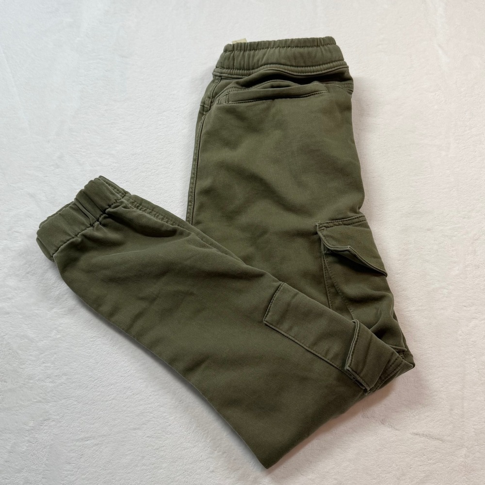ZARA Cargo Joggers Mens S Olive Green Good Utility Twill Drawstring Pants - Picture 8 of 12